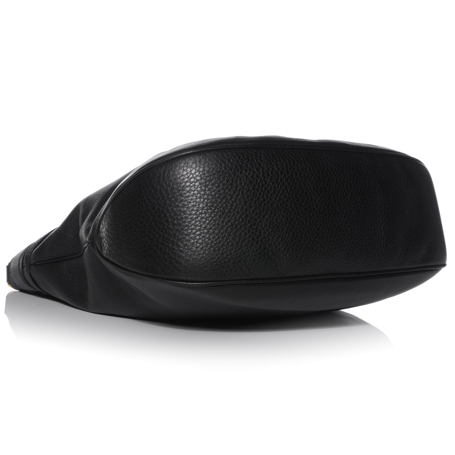 Leather Large Ride Shoulder Bag Black
