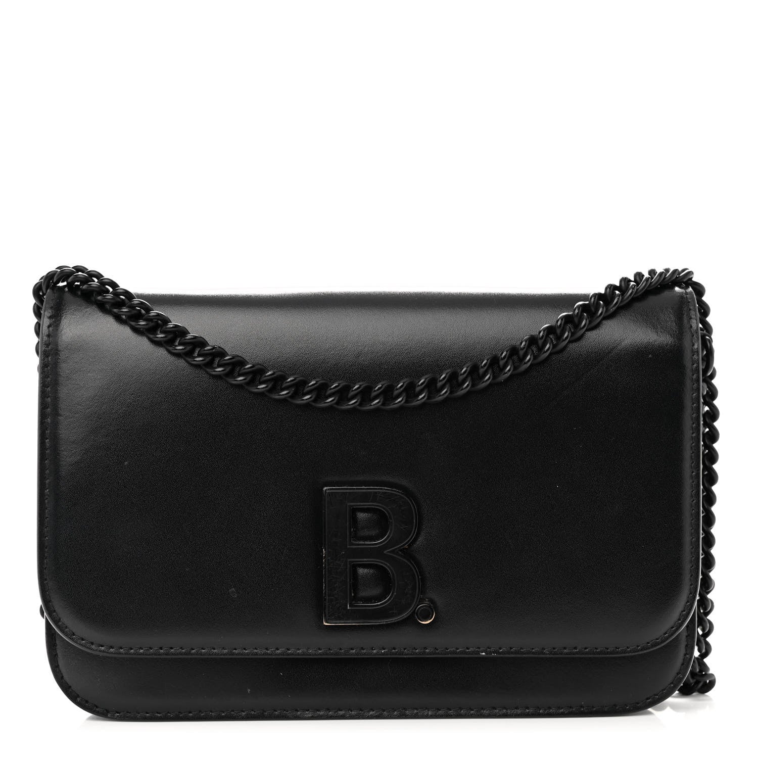 Balenciaga Smooth Calfskin B Wallet on Chain Black 1 of 9