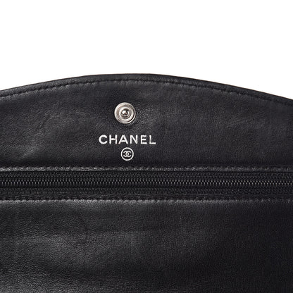 Chanel Caviar Timeless CC Wallet On Chain WOC Black 6 of 15