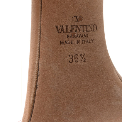 Valentino Garavani Kidskin PVC Rockstud Spiral Ankle Strap 100mm Sandals 36.5 Rose 7 of 8