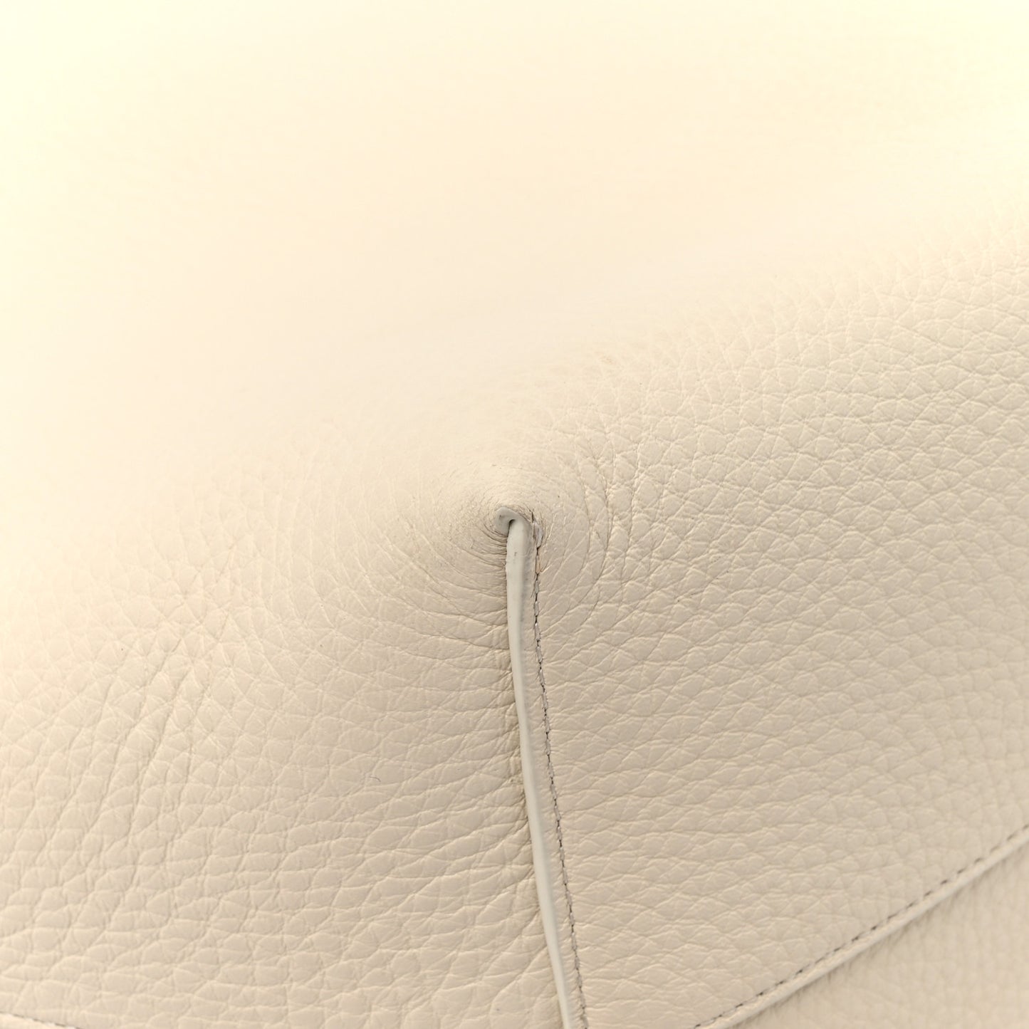 Grained Calfskin Medium N/S Park Tote Ivory