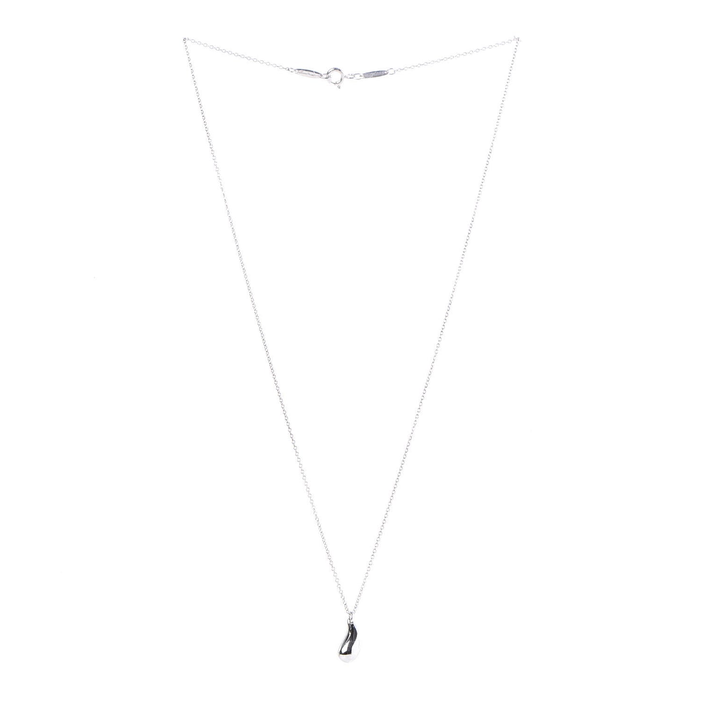 Sterling Silver Elsa Peretti Tear Drop Pendant Necklace