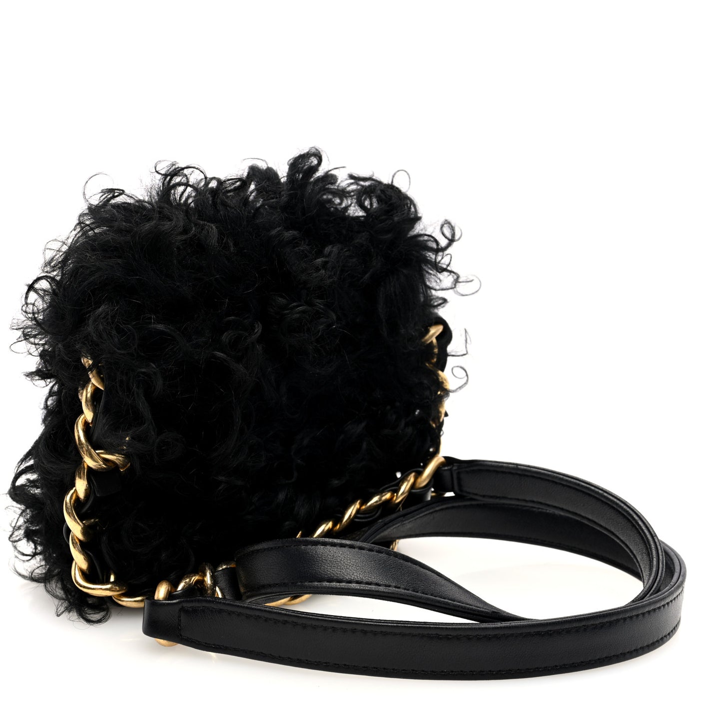 Fantasy Fur CC Mini Flap Bag Black