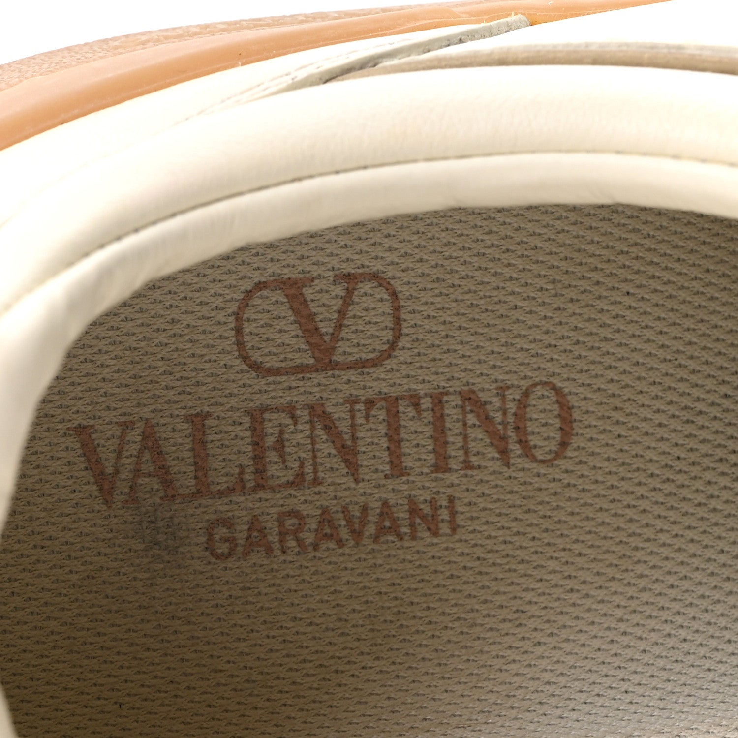 Valentino Garavani Calfskin Nappa Upvillage Sneakers 40 Ivory Rose Cannelle Skin Ambra 8 of 9