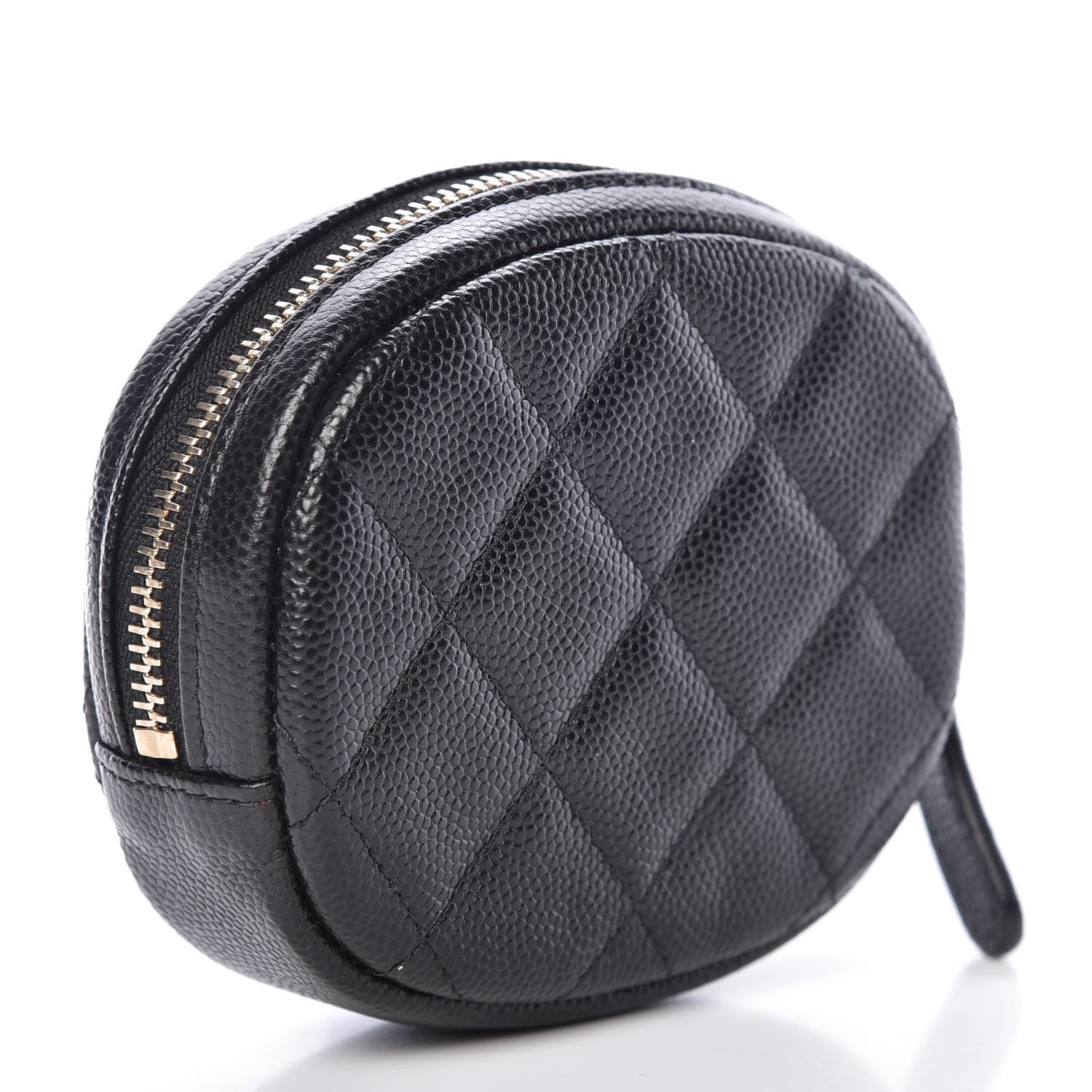 Chanel Caviar Quilted Zip Around Classic Coin Purse Black 3 of 7