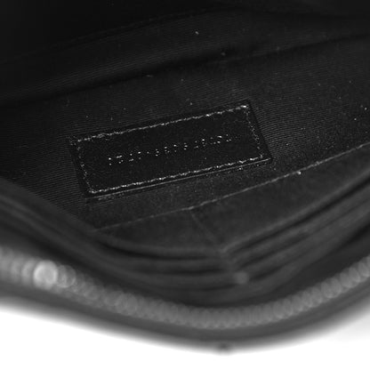 Saint Laurent Calfskin Matelasse Chevron Monogram A5 Wristlet Black 6 of 7