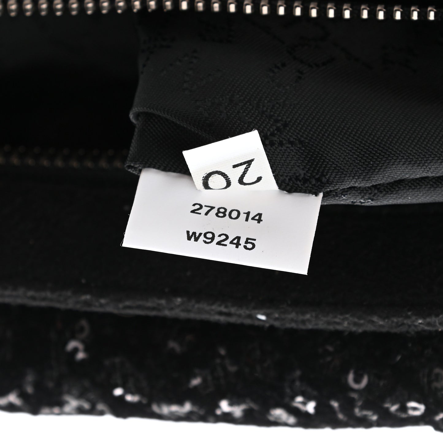 Sequin Falabella Fold Over Clutch Black