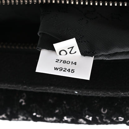 Stella McCartney Sequin Falabella Fold Over Clutch Black 9 of 12