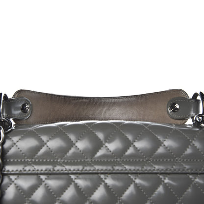 Chanel Glazed Calfskin Mademoiselle Lock Kelly Flap Bag Grey 12 of 21