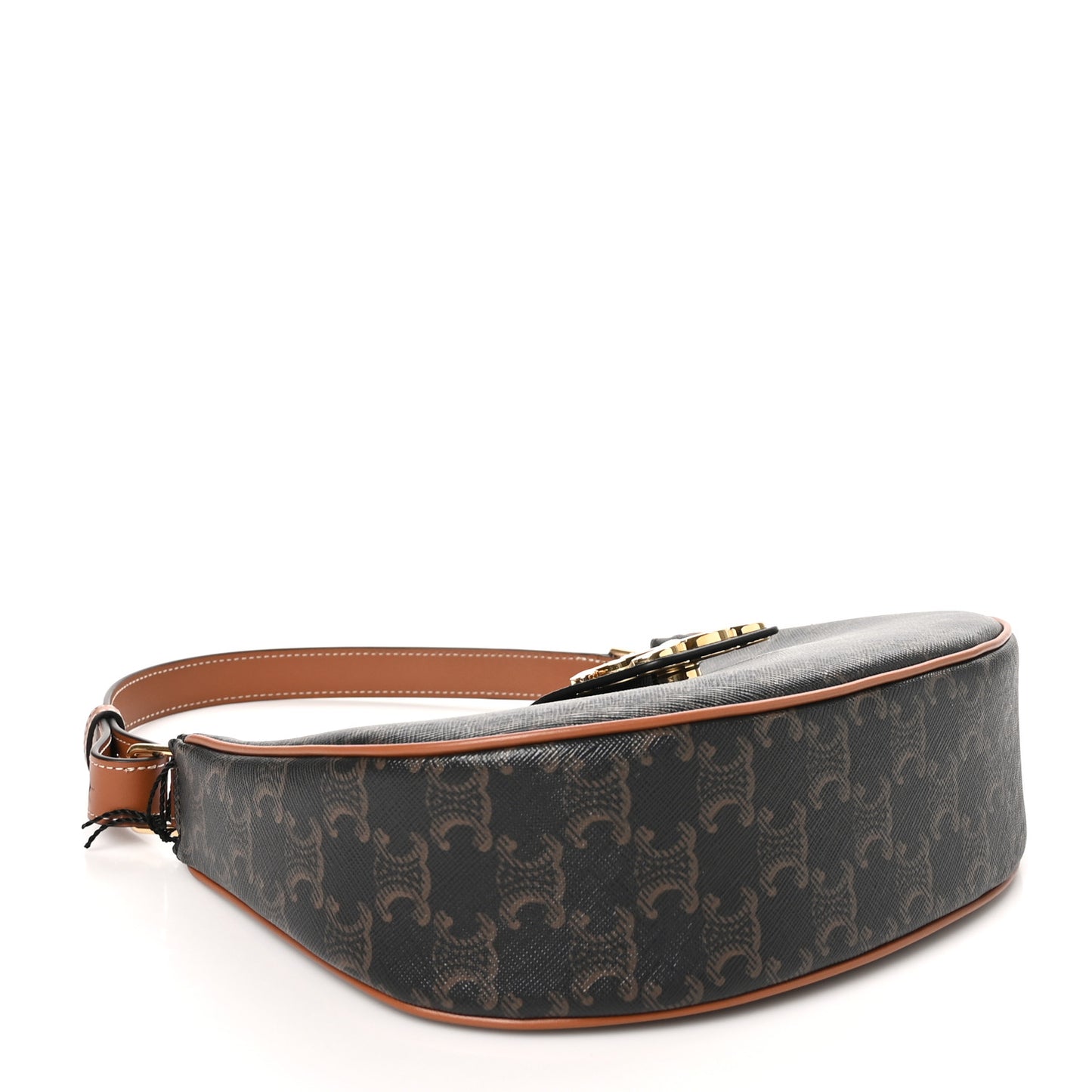 Triomphe Canvas Calfskin Medium Strap Ava Triomphe Shoulder Bag Tan