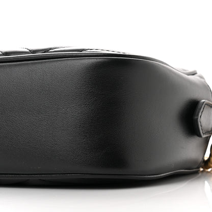 Gucci Calfskin Matelasse Small GG Marmont Chain Shoulder Bag Black 10 of 10