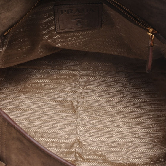 Prada Scamosciato Suede Top Handle Satchel Deserto 6 of 10