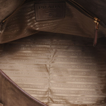 Prada Scamosciato Suede Top Handle Satchel Deserto 6 of 10