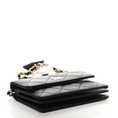 Chanel Lambskin Quilted My Chanel Lady Card Holder On Chain Black 4 of 11