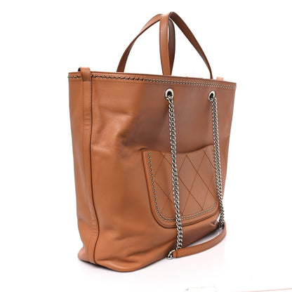 Chanel Calfskin Large Coco Eyelets Shopping Tote Camel 3 of 12