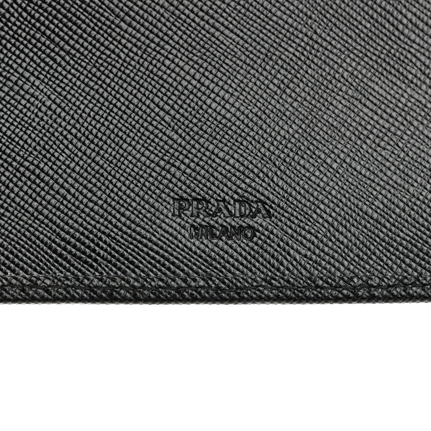 Saffiano Metal Large Flap Wallet Black