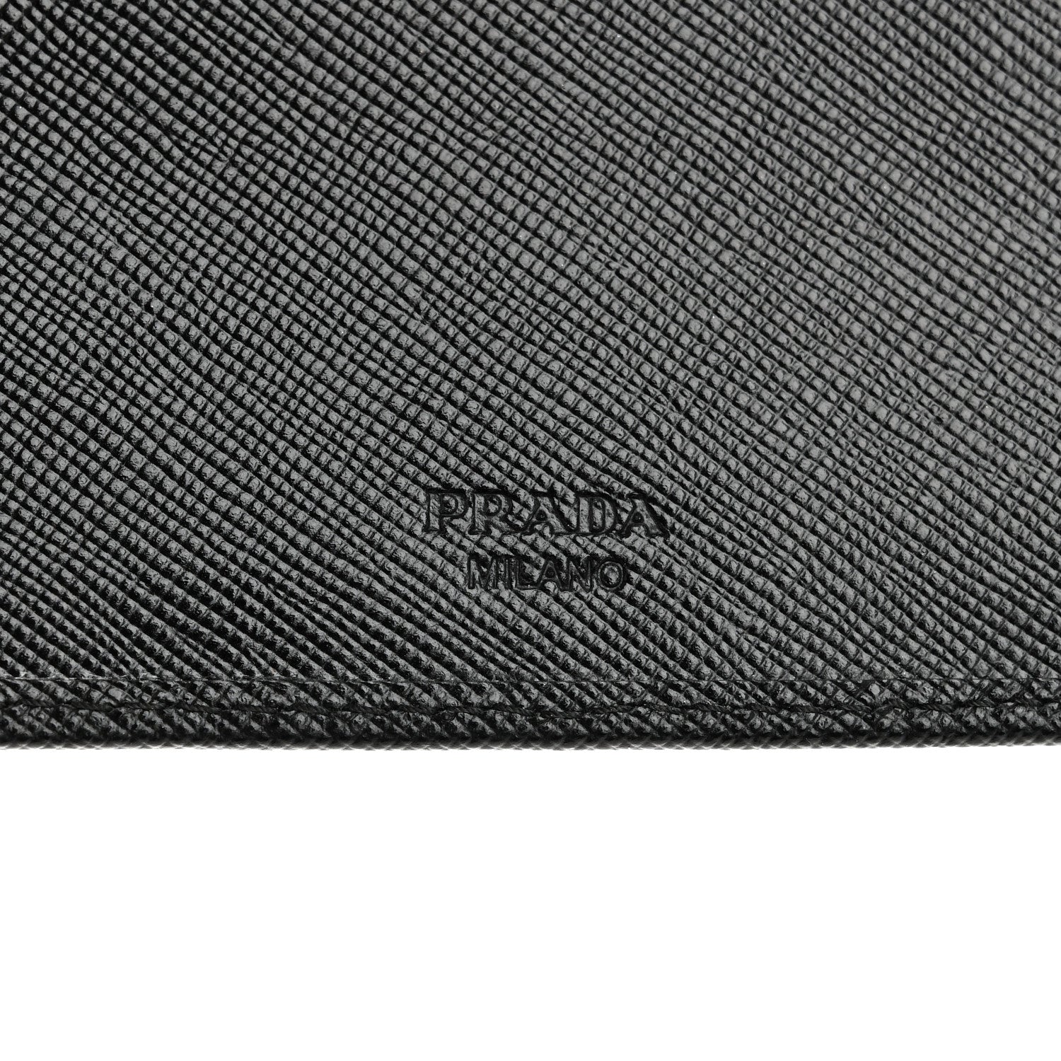 Prada Saffiano Metal Large Flap Wallet Black 7 of 12