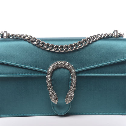 Gucci Satin Silk Crystal Small Dionysus Shoulder Bag Turchese Black Diamond 10 of 10