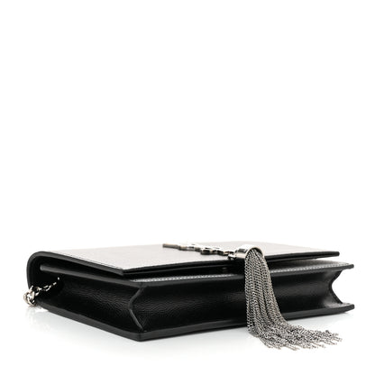 Saint Laurent Grain De Poudre Classic Monogram Kate Tassel Chain Wallet Black 4 of 10