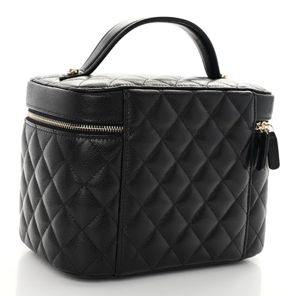 Chanel Caviar Quilted Large Vanity Pouch Black 5 of 13