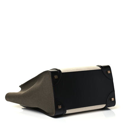 Celine Canvas Smooth Calfskin Suede Mini Tri-Color Luggage 3 of 4