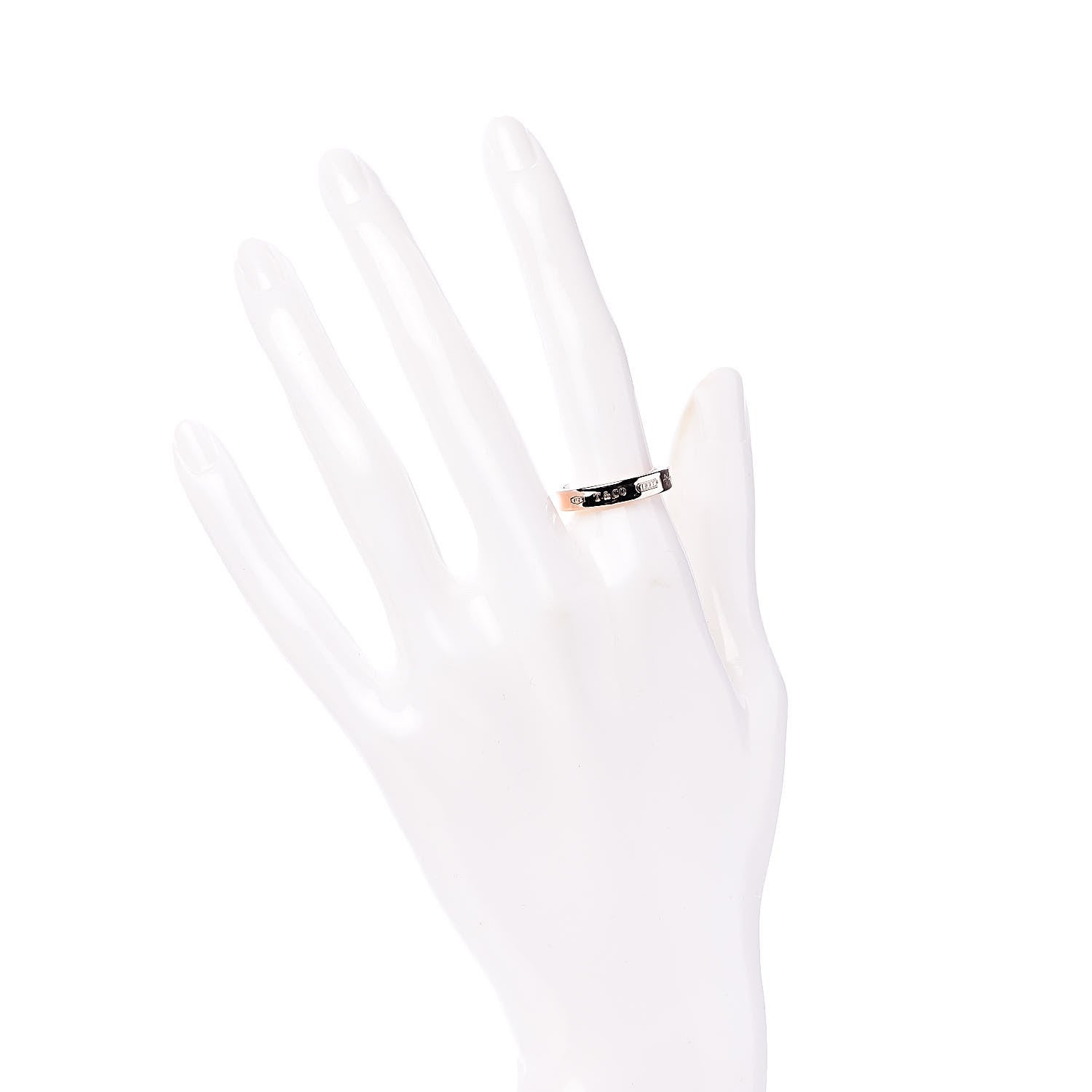 Tiffany Rubedo Narrow 1837 Band Ring 53 6.5 2 of 5
