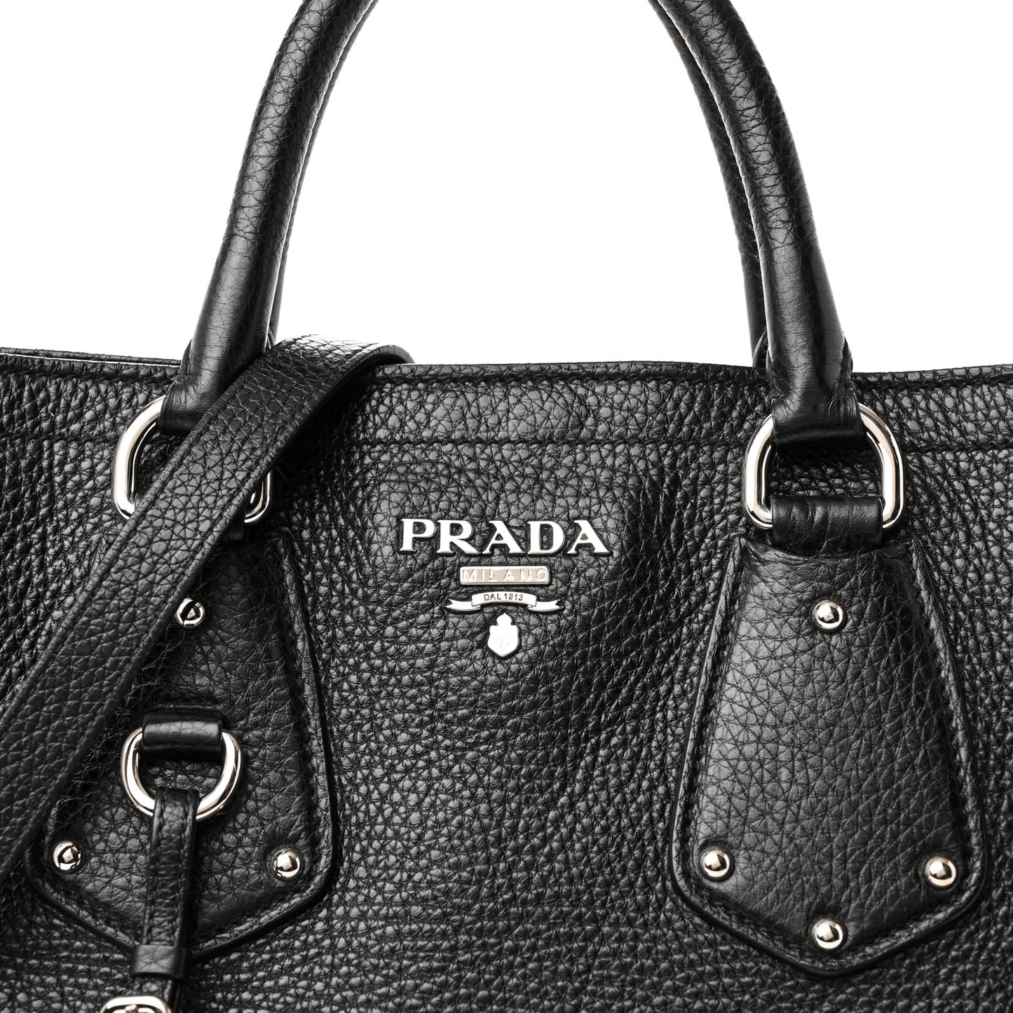 Vitello Daino Side Pocket Tote Black