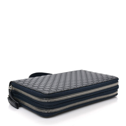 Gucci Microguccissima Zip Around Top Handle Travel Wallet Navy 7 of 9
