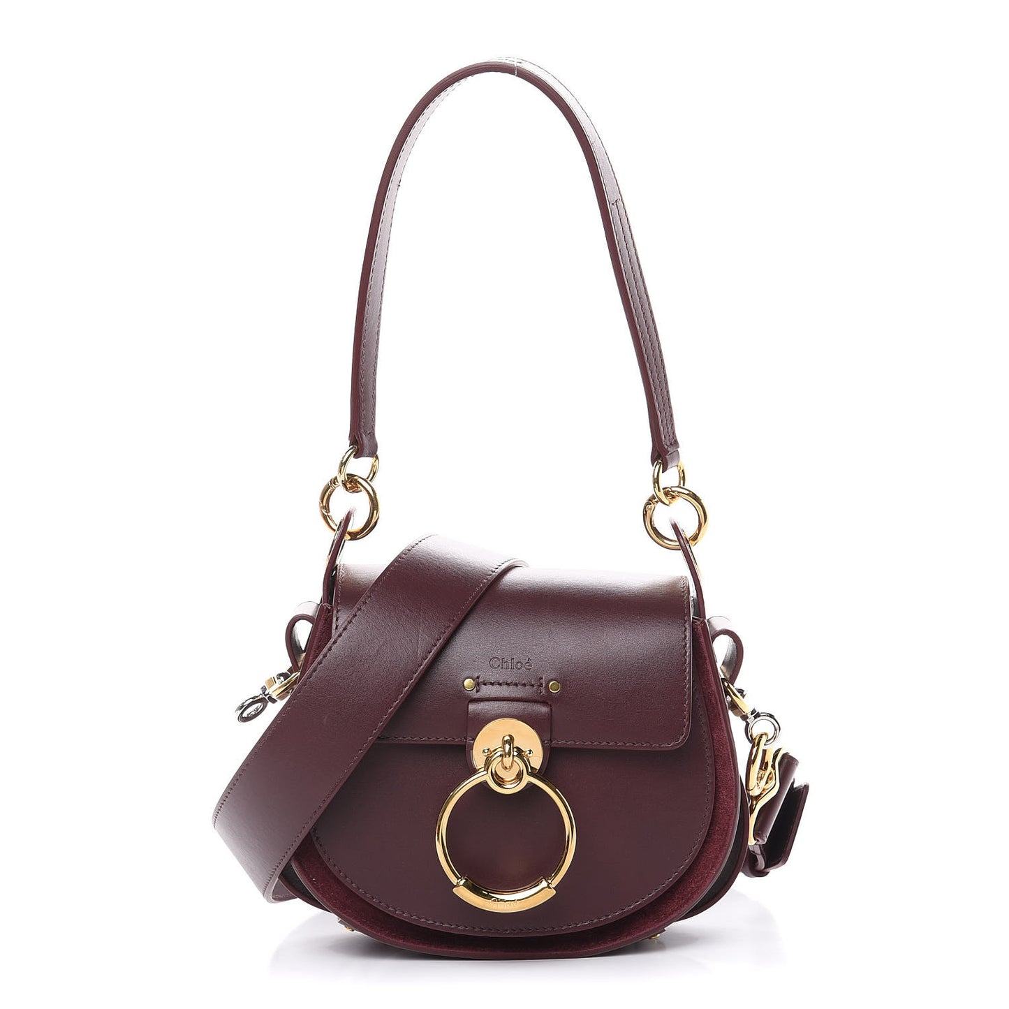 Calfskin Small Tess Bag Burnt Brown