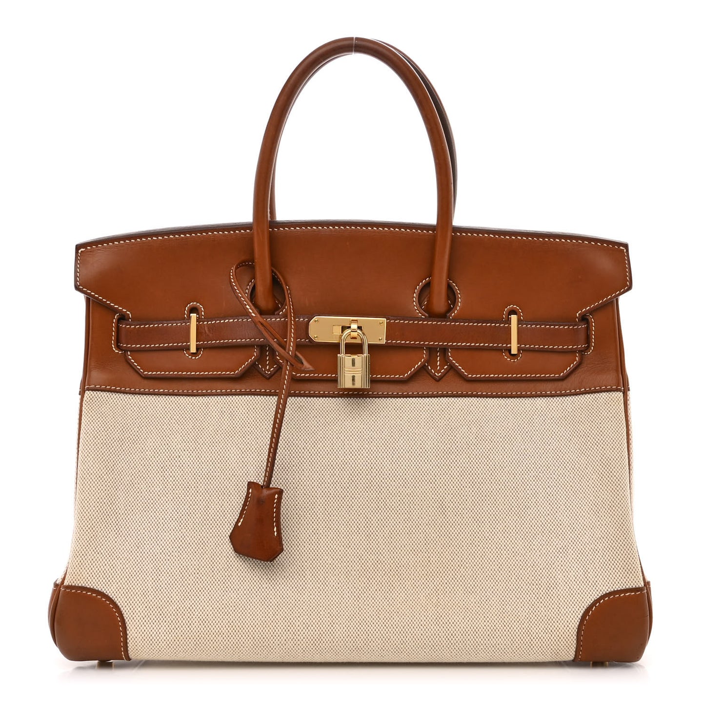Toile Barenia Birkin 35 Fauve