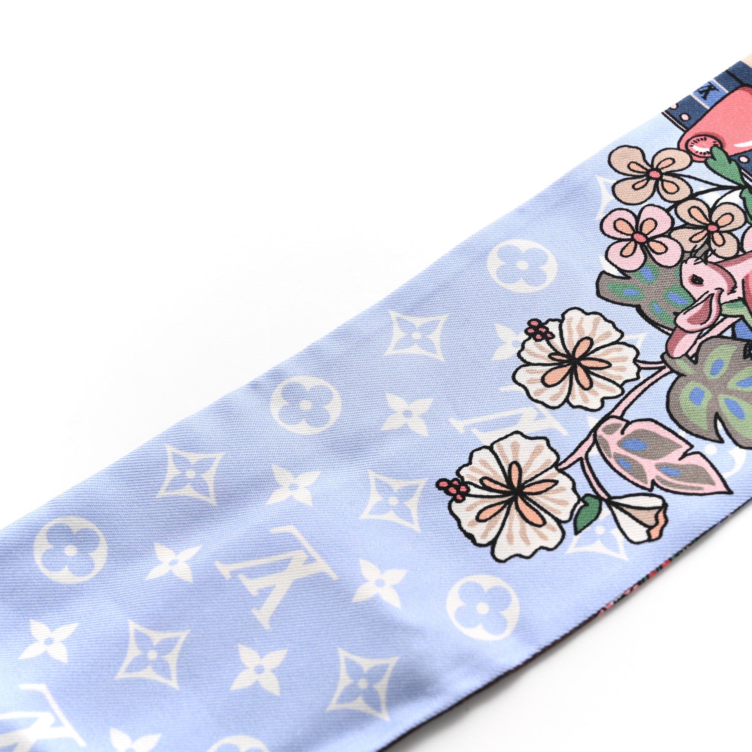 Louis Vuitton Silk Monogram LV Wonderland Bandeau Nude 4 of 4