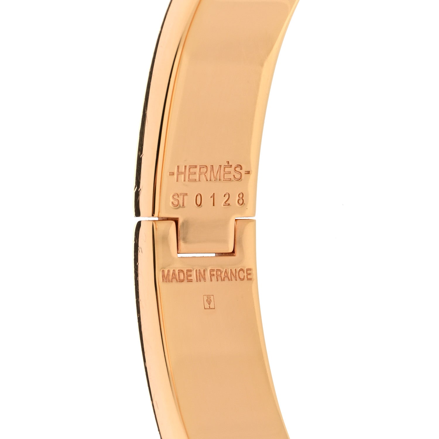 Hermes Enamel Narrow Clic Clac H Bracelet GM Rose Cendre 4 of 4