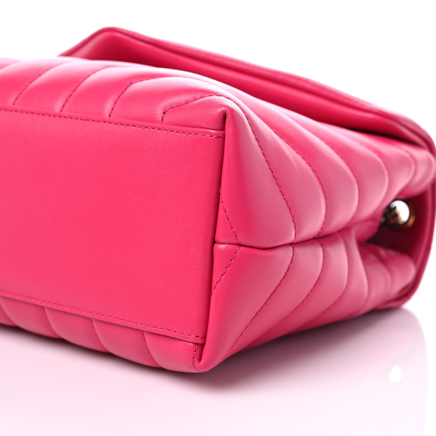 Saint Laurent Calfskin Y Quilted Monogram Small Loulou Chain Satchel Fresh Fuchsia 10 of 10