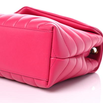 Saint Laurent Calfskin Y Quilted Monogram Small Loulou Chain Satchel Fresh Fuchsia 10 of 10