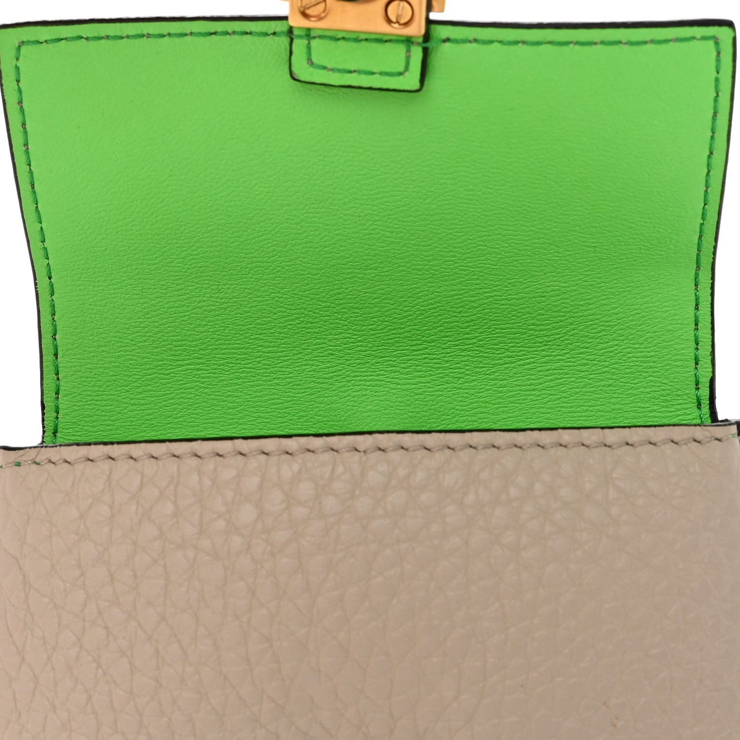 Cuoio Romano Micro Baguette Charm Latte