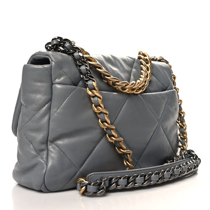 Chanel Lambskin Quilted Large Chanel 19 Flap Grey 3 of 11