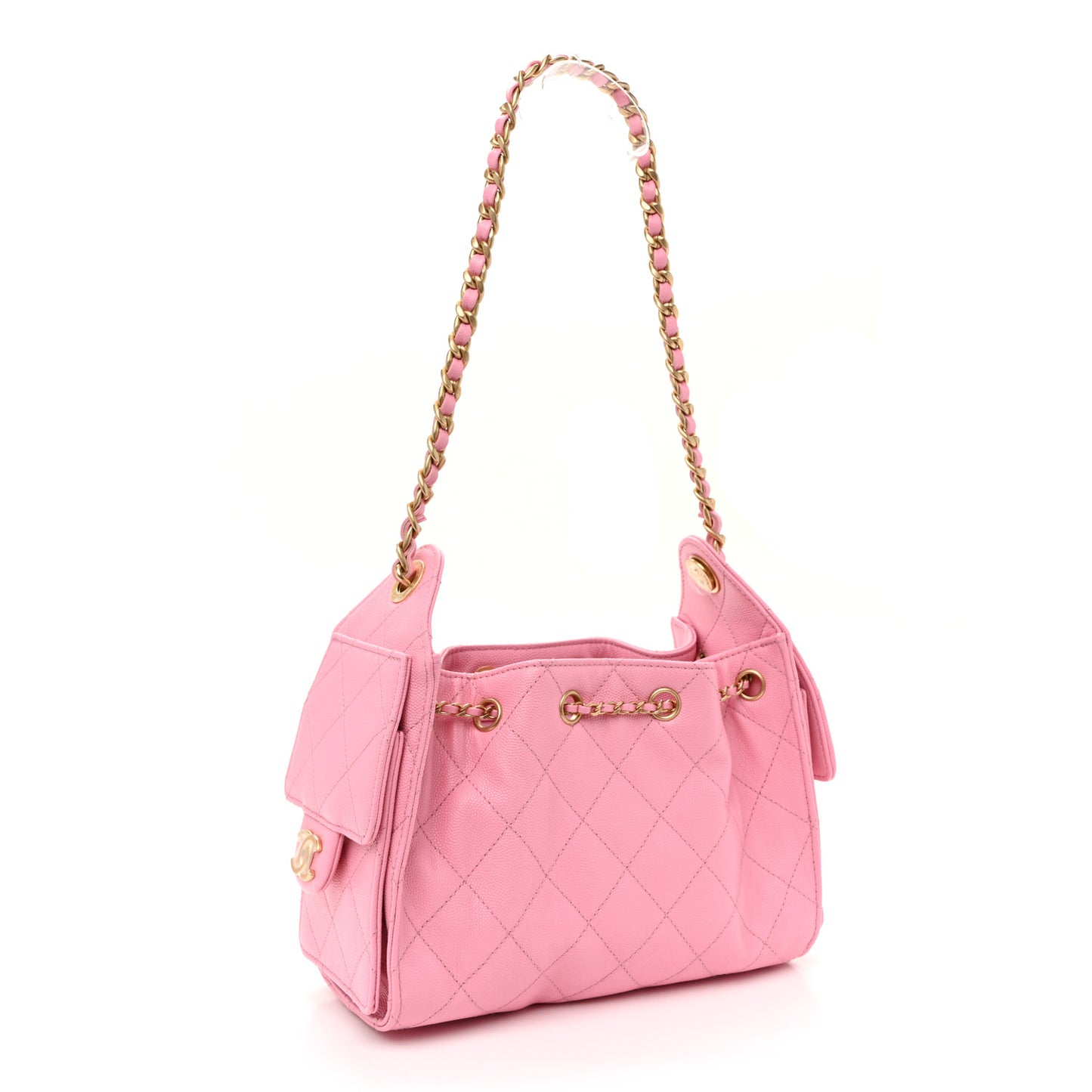 Caviar Quilted Mini Chanel 25 Handbag Pink
