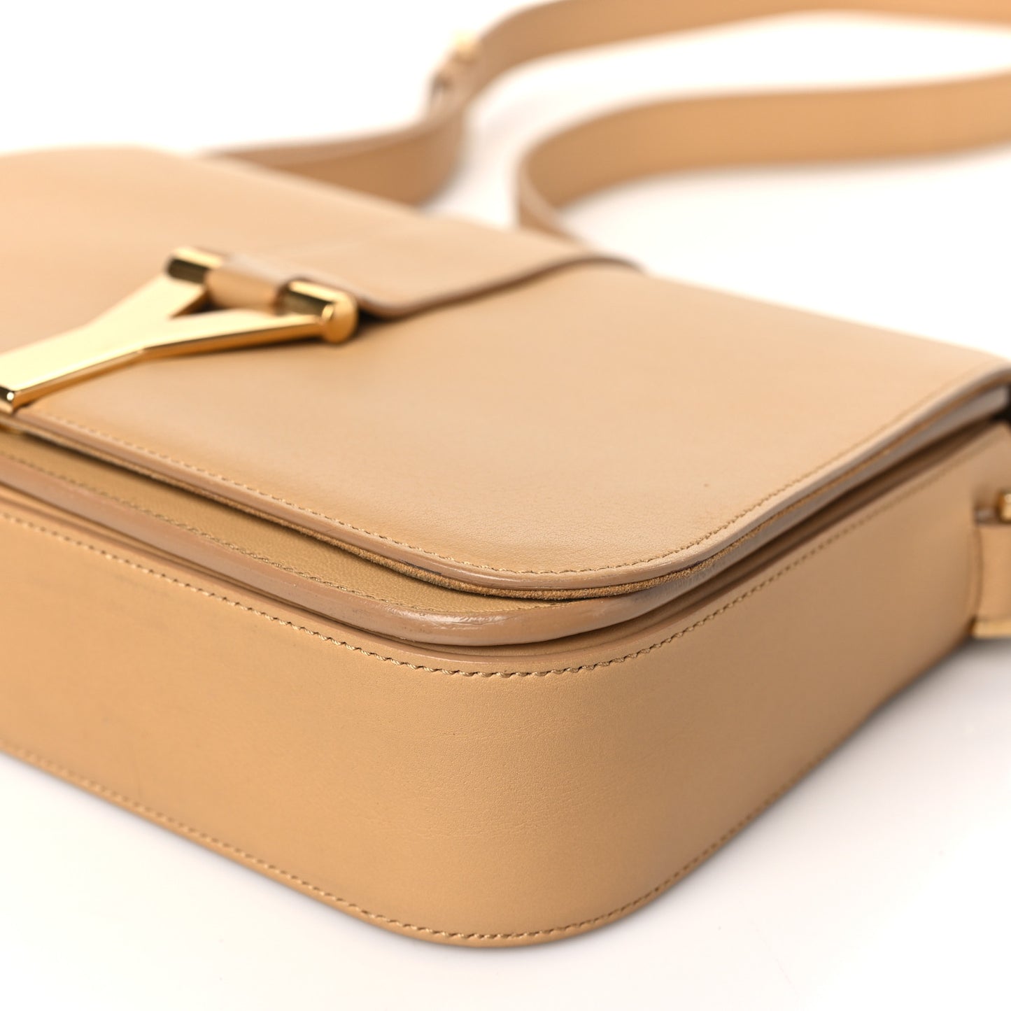 Calfskin Classic Y Satchel Beige