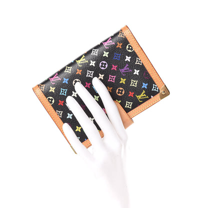 Louis Vuitton Monogram Multicolor Small Ring Agenda Cover Black 2 of 9