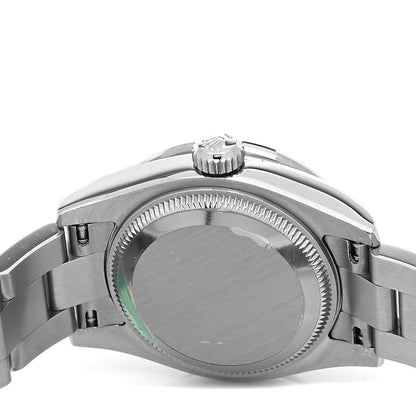 Rolex Stainless Steel 18K White Gold Diamond Mother of Pearl 26mm Oyster Perpetual Datejust Watch 179384 8 of 8