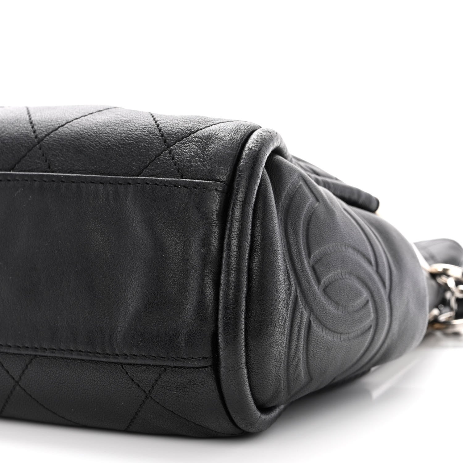 Chanel Lambskin Stitched Medium Ultimate Soft Tote Black 10 of 10