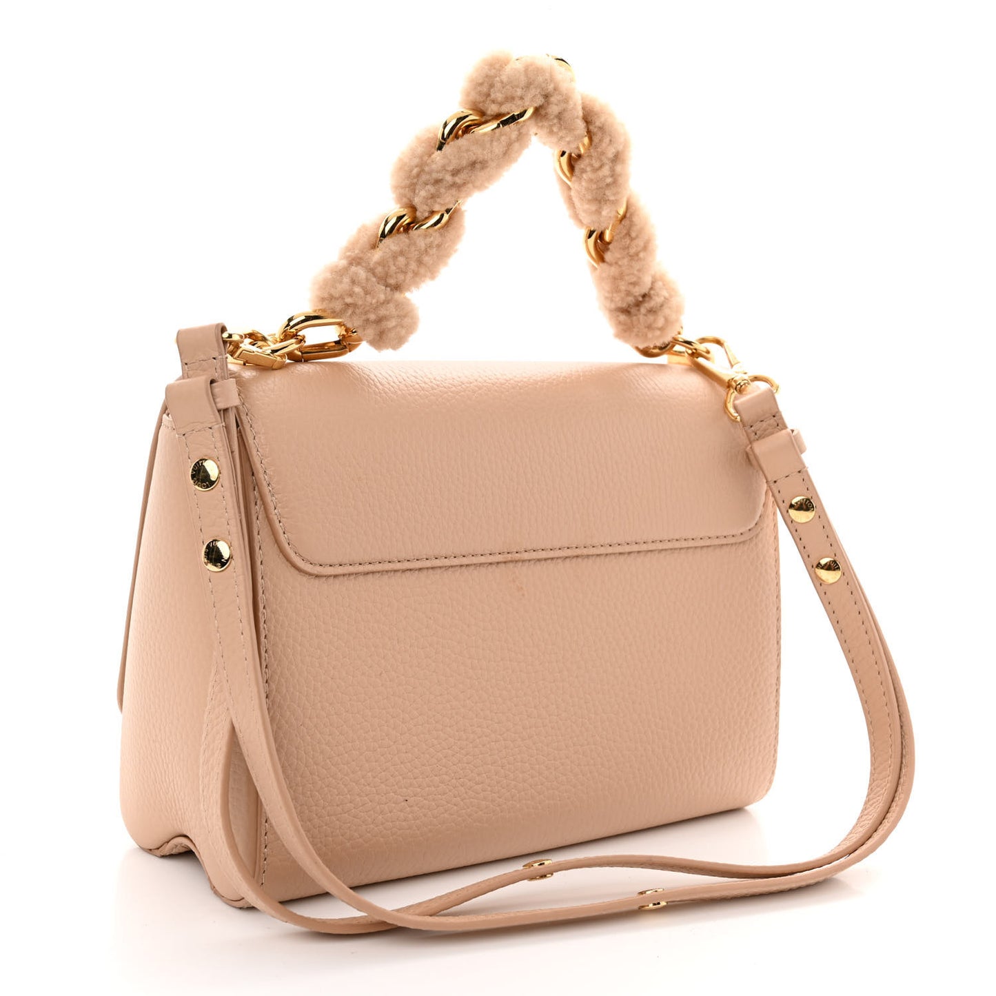 Taurillon Shearling LV Ski Twist MM Hazelnut Brown