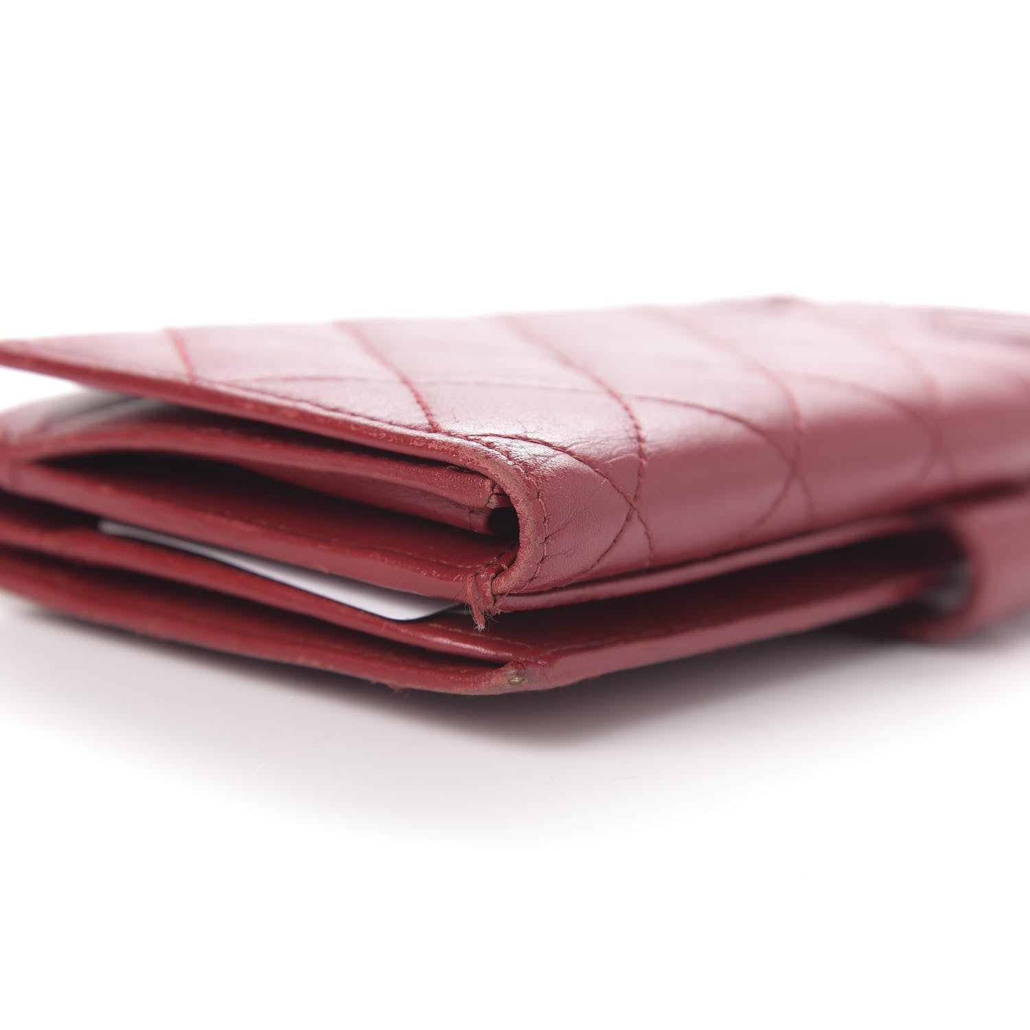 Chanel Calfskin Quilted Cambon Long Double Wallet Red 22 of 28