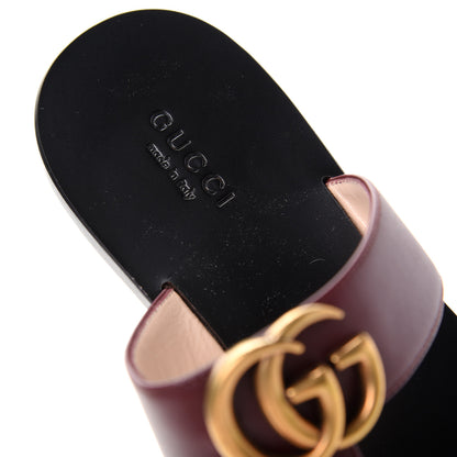 Gucci Calfskin GG Marmont Thong Sandals 36.5 Vintage Bordeaux 8 of 10