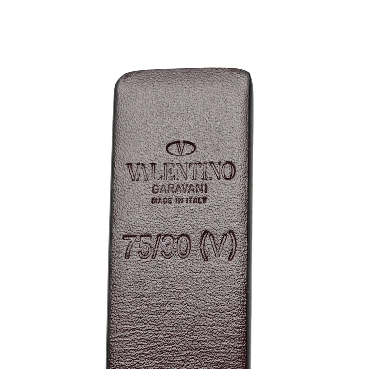 Valentino Garavani Glossy Calfskin VLogo Reversible 40mm Belt 75/30 Rubino White 5 of 10