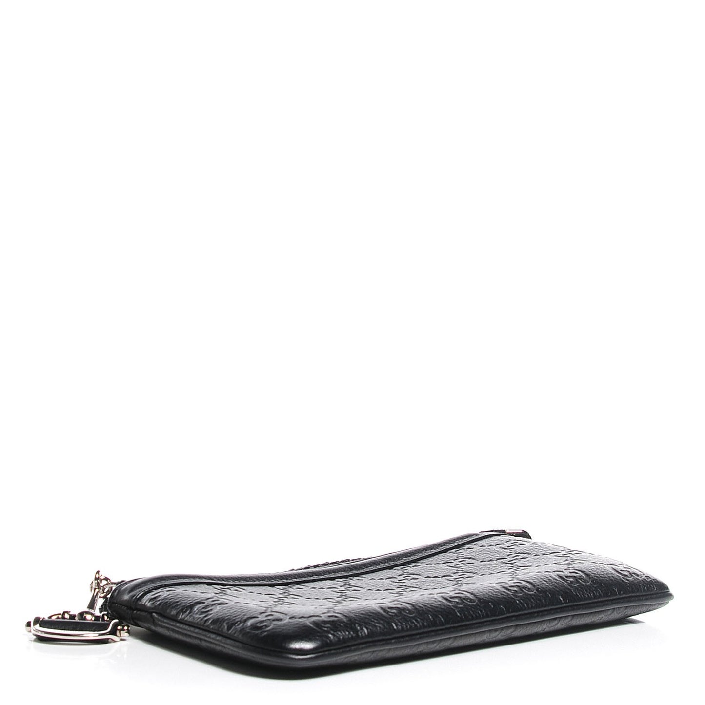 Guccissima Horsebit Detail Wristlet Black