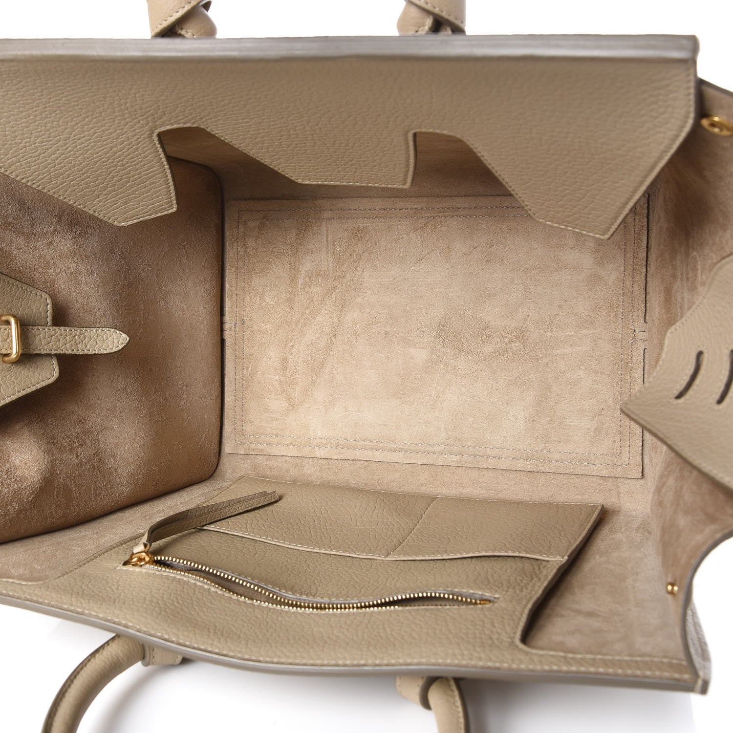 Celine Grained Calfskin Small Tie Knot Tote Light Taupe 6 of 10