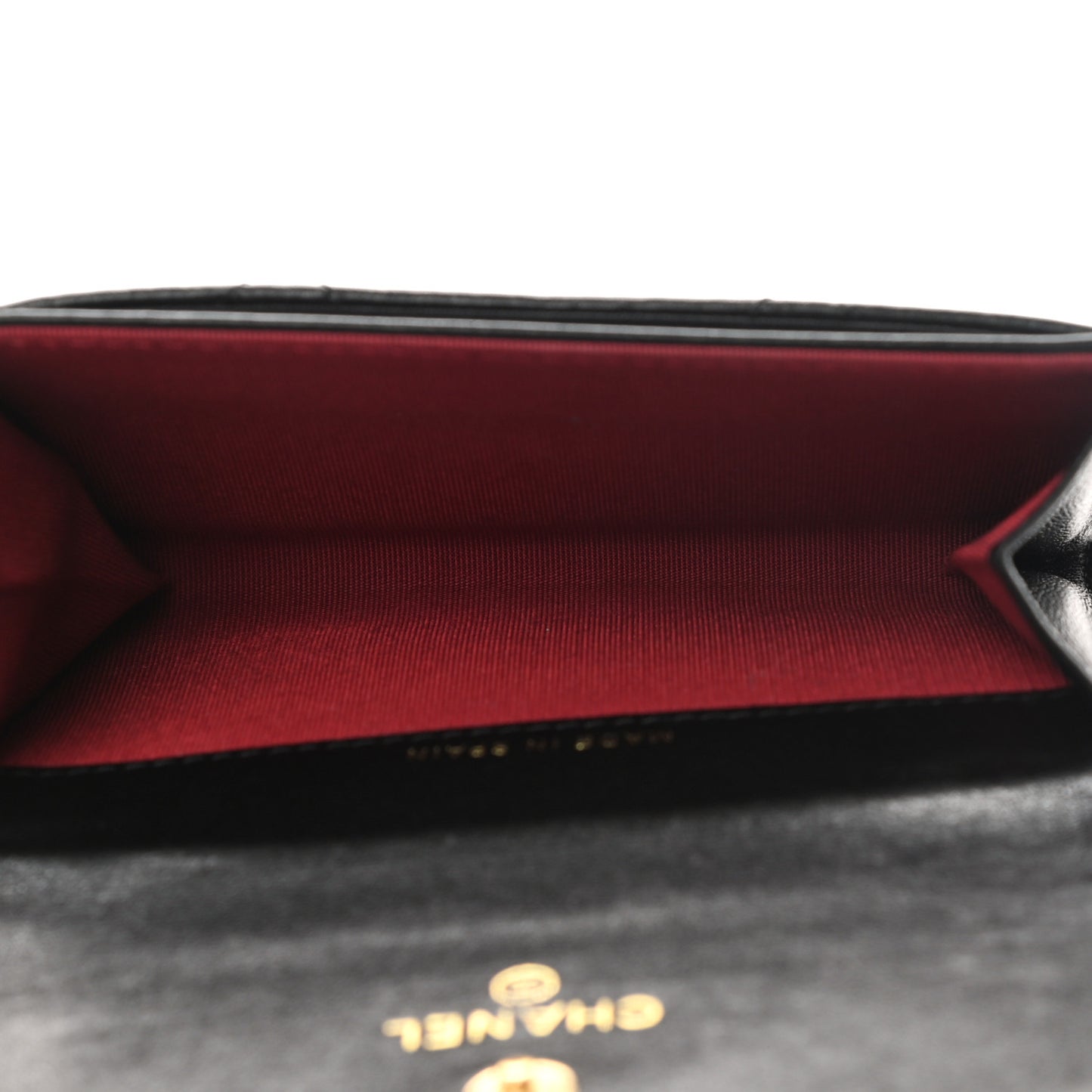 Lambskin Quilted Chanel 19 Flap Card Holder Black