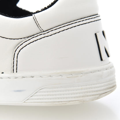 Chanel Calfskin Womens Logo Sneakers 39 White Black 14 of 23