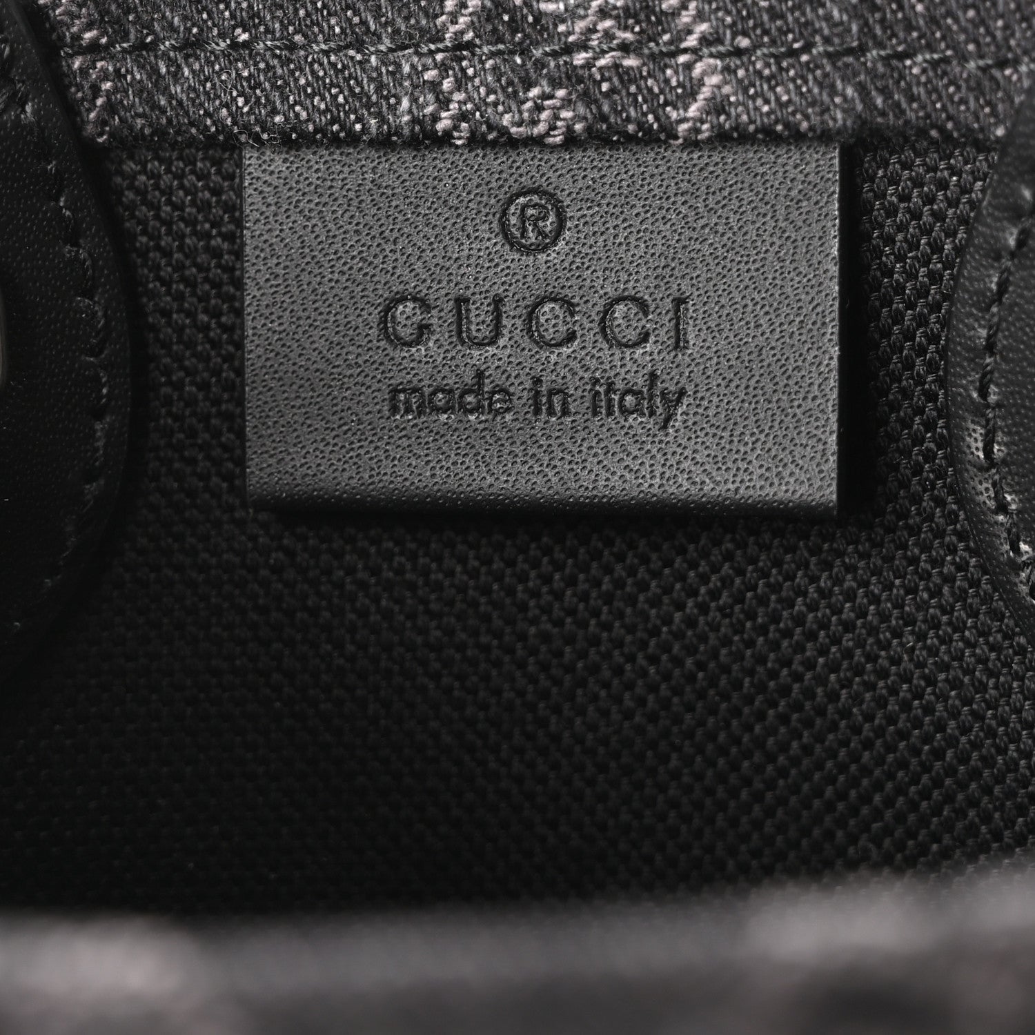 Gucci Denim GG Monogram Calfskin Mini Ophidia Tote Bag Black 6 of 10